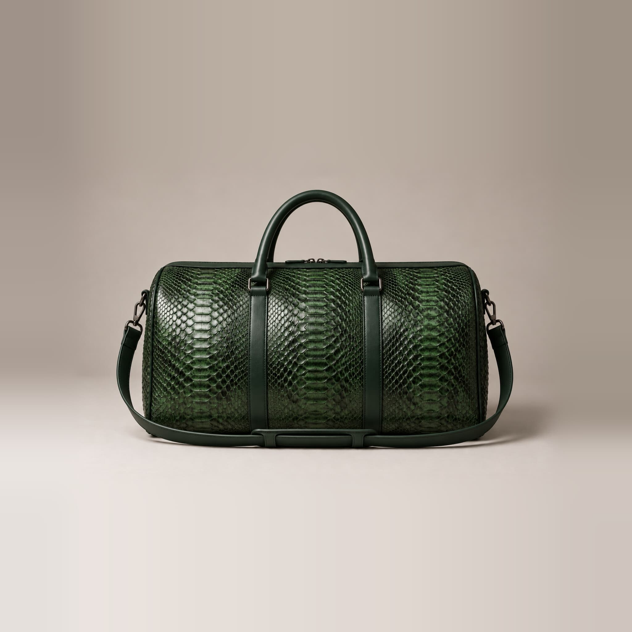 The Dom Bag in Forest Green, front view