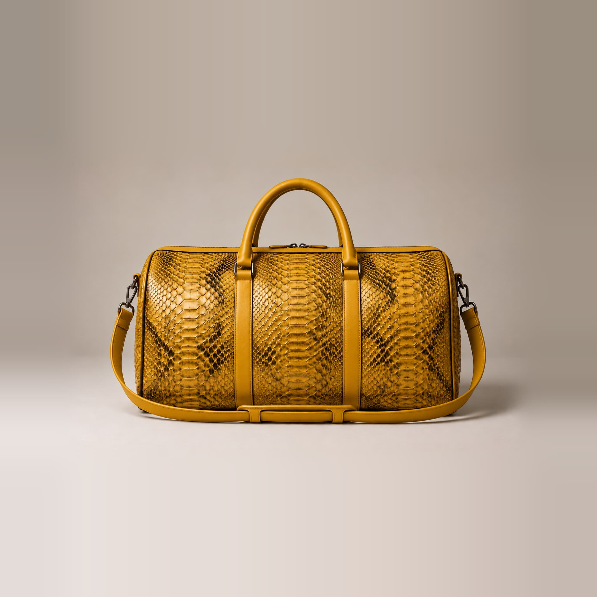 The Dom Bag in Mustard, front view