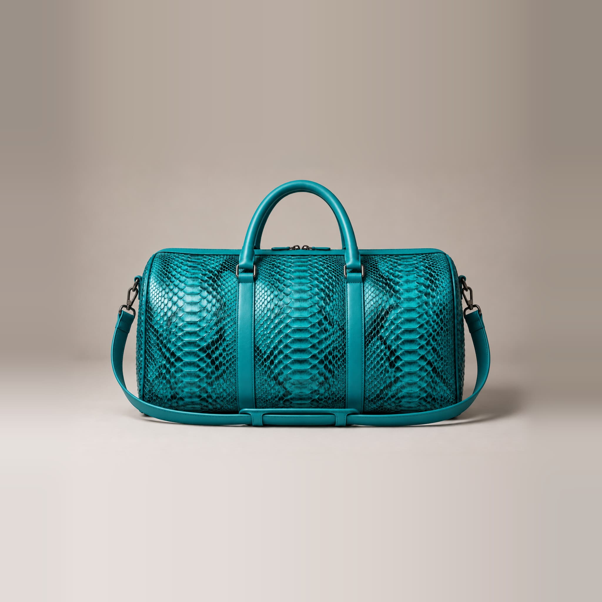 The Dom Bag in Turquoise, front view